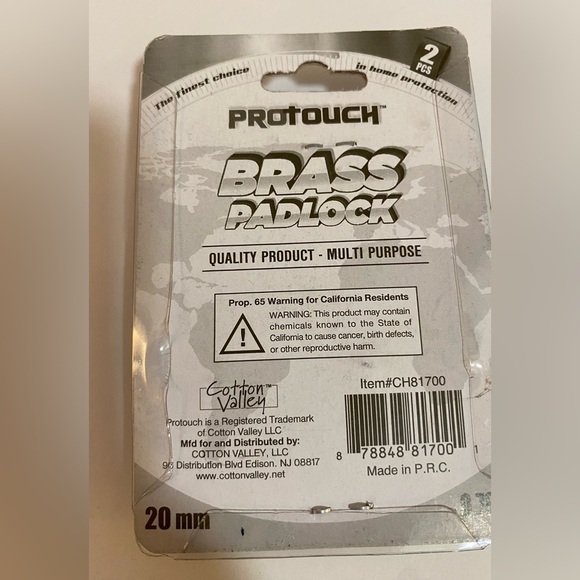 ProTouch Brass Padlock Two Pack NWT - Picture 2 of 2